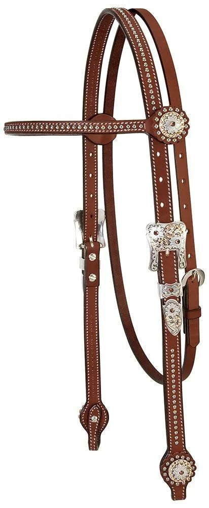 Weaver Horse Headstall Stacy Westfall Showtime Browband Brown