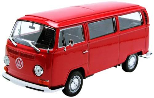 Welly 22472Red Model Camper Van 1 24Scale VW T21972Metal, Red