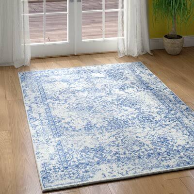 Ayres Oriental Light Blue Area Rug Laurel Foundry Modern Farmhouse Rug Size  Rectangle 2 x 3