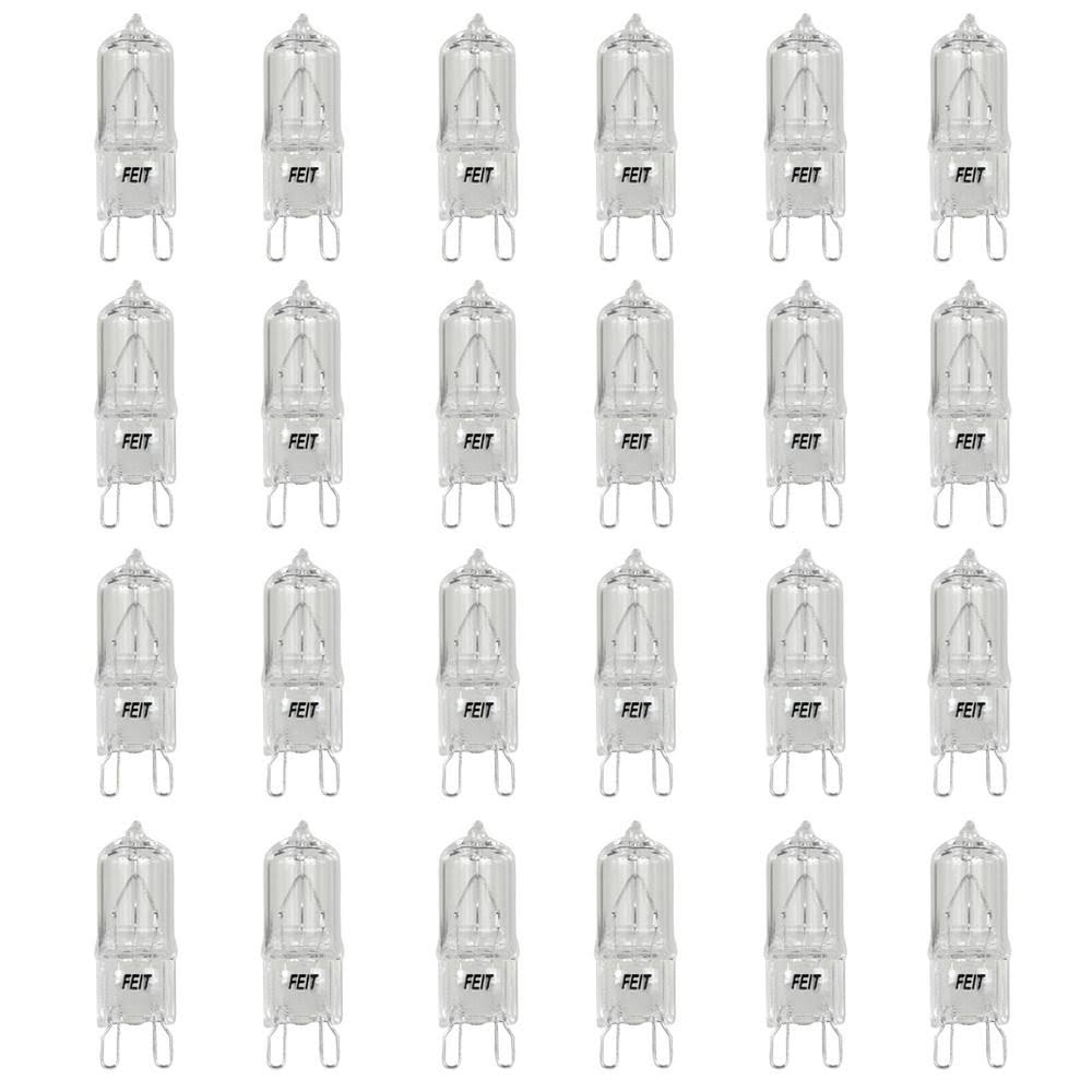 Feit Electric 40-Watt Bright White (3000K) T4 G9 Bi-Pin Base Dimmable Decorative Halogen Light Bulb (24-Pack)