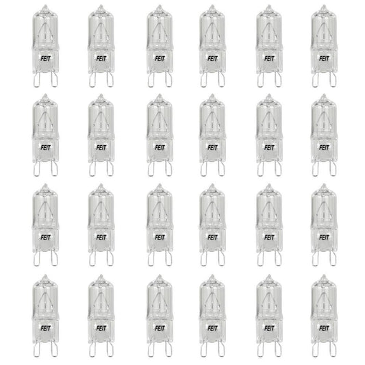 Feit Electric 40-Watt Bright White (3000K) T4 G9 Bi-Pin Base Dimmable Decorative Halogen Light Bulb (24-Pack)