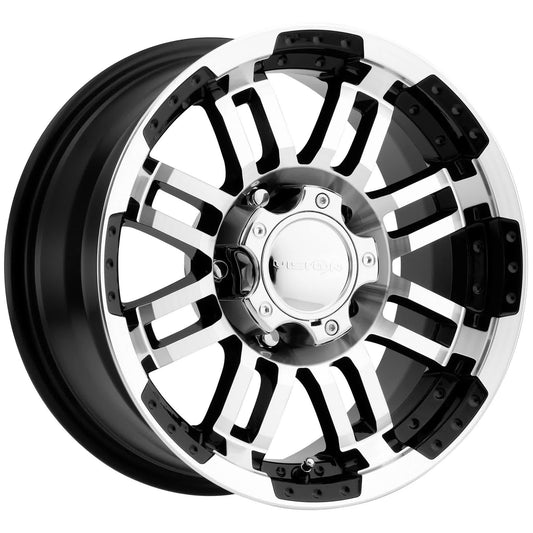 Vision 375 15x6 5x114.3 0et Gloss Black Machined Face Wheel