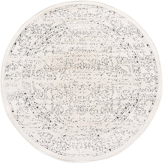 Unique Loom Isabella Adjani Area Rug - 3 3 x 3 3 Round - Ivory