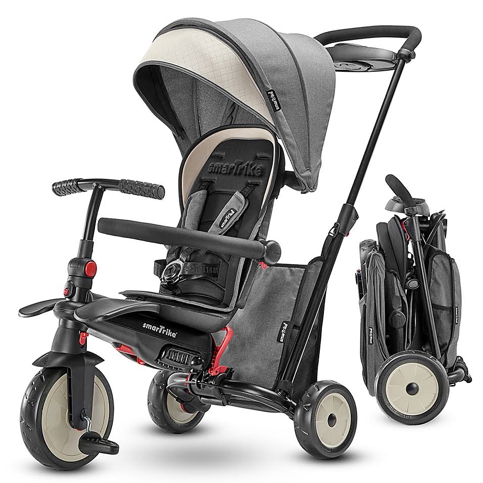 Smartrike STR5 Folding Stroller Tricycle in Grey