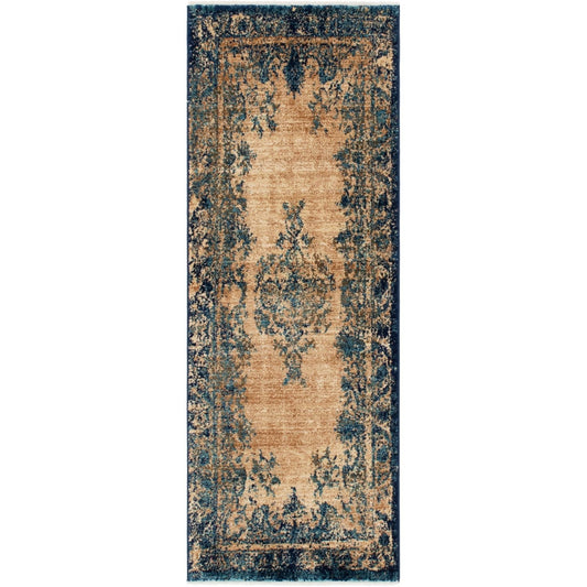 Unique Loom Dorchester Blue Vintage 6 ft Runner Area Rug