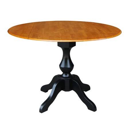 Canora Grey Pattie Drop Leaf Solid Wood Dining Table, Black