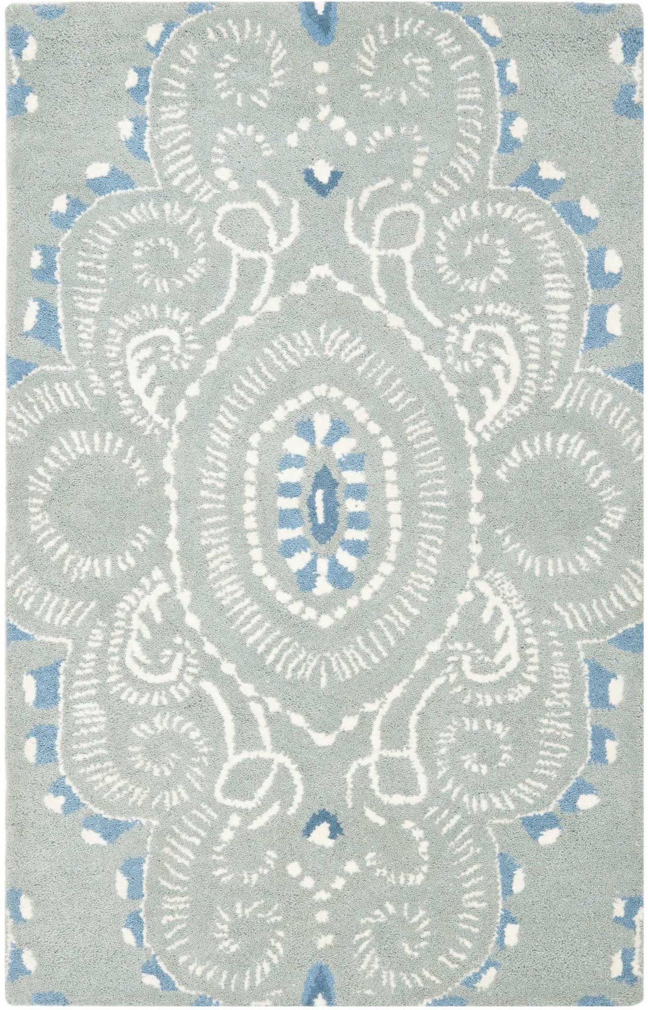 Safavieh Wyndham Blue / Ivory Rug; Square 7