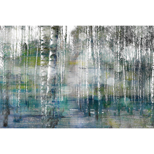 Tree Trunk Lights Painting Print on Wrapped Canvas, Size: 30 inch x 20 inch,