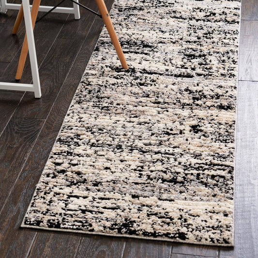 Tucson 8 ft Runner Gray Abstract Area Rug