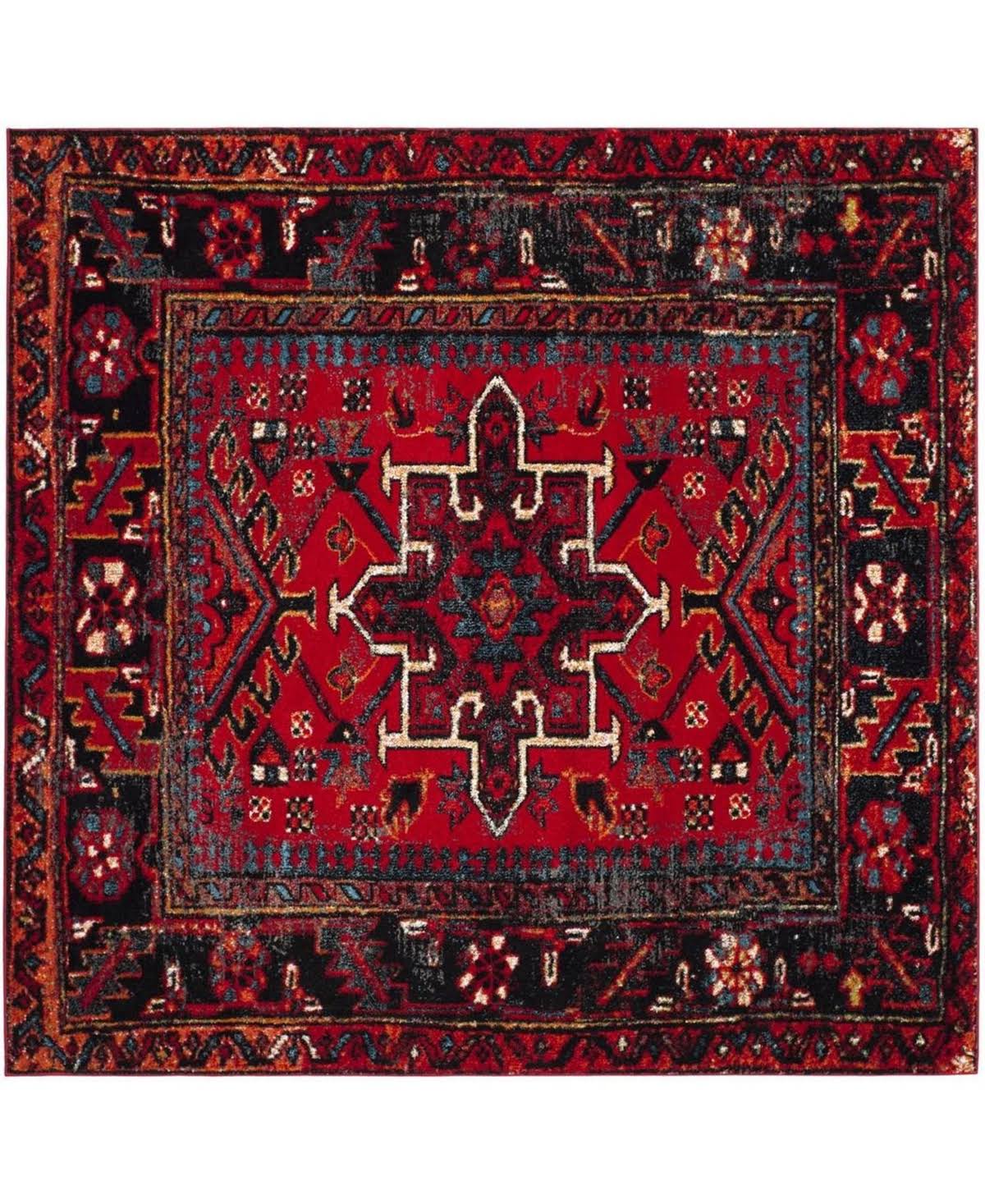 Safavieh Vintage Hamadan Vth211a Square Area Rug, Red, 5 3