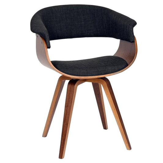 Carson Carrington Vamdrup Modern Dining Chair in Charcoal - Walnut