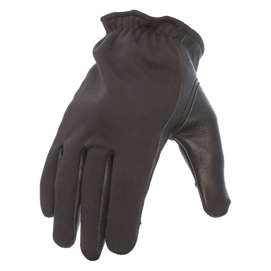 2-Tone Leather Driving Gloves, FI217 - Neoprene/Black - Leather - L