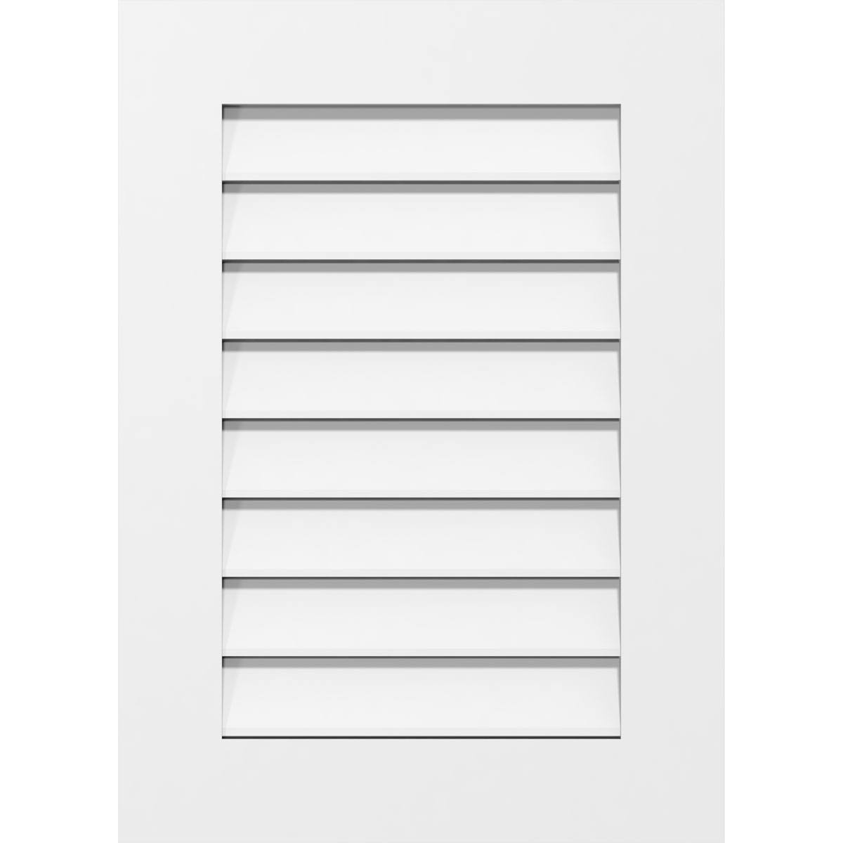 Vertical Surface Mount: Functional, Standard Frame PVC Gable Vent Ekena Millwork Size: 30