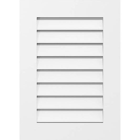 Vertical Surface Mount: Functional, Standard Frame PVC Gable Vent Ekena Millwork Size: 30