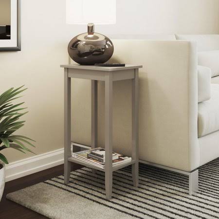 DHP Rosewood Tall End Table, Grey, Gray