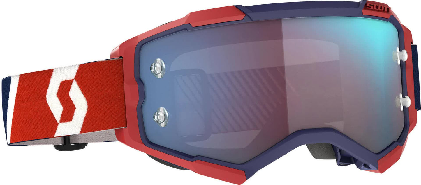 Scott Fury Red/Blue Motocross Goggles, Blue-Red