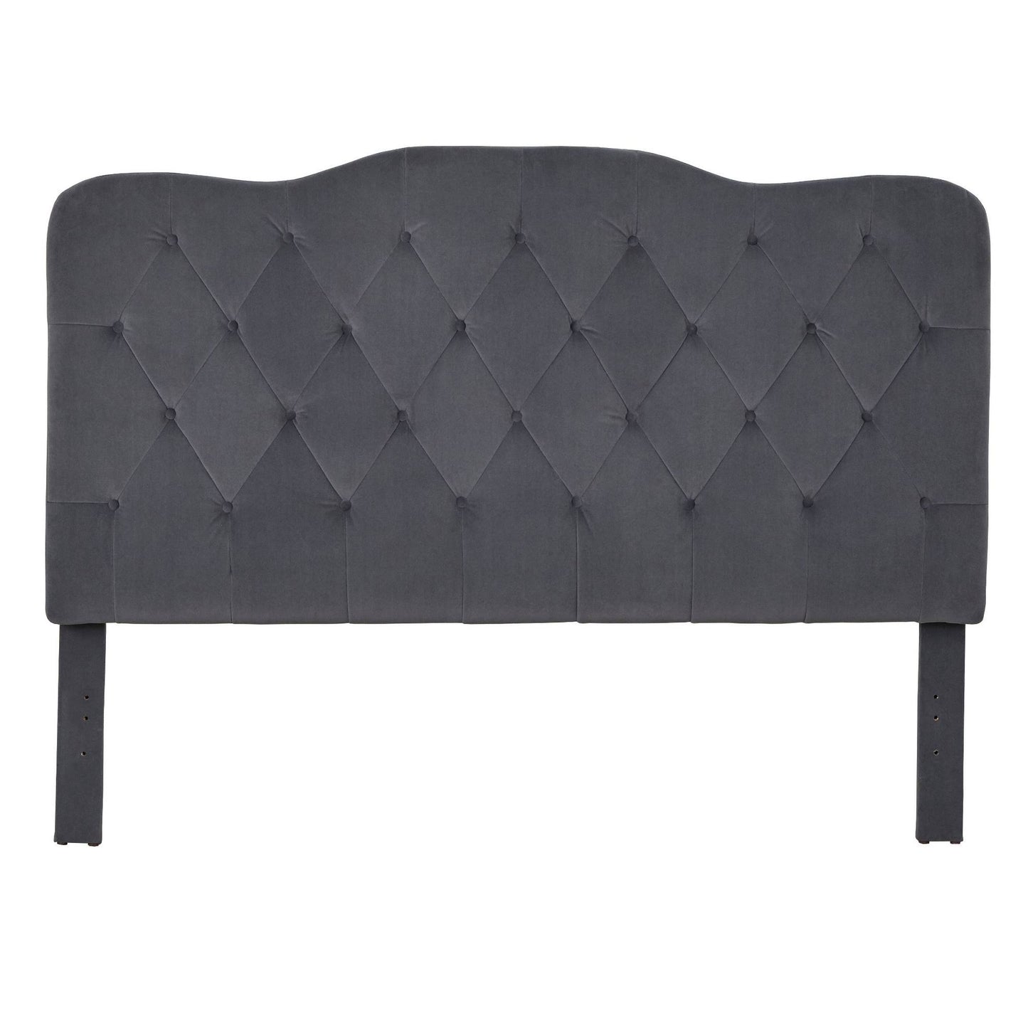 Simple Living Tessa Upholstered Button Tufted Queen Headboard - Grey