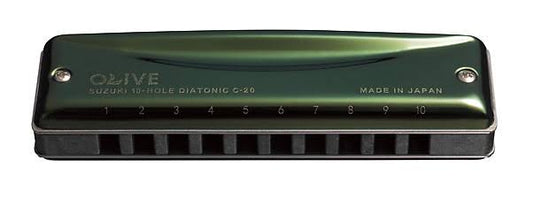 Suzuki Olive Harmonica C-20 Key of F#