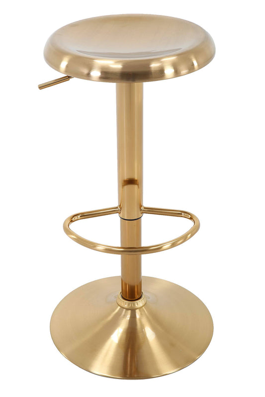 Brage Living Adjustable Height Round Barstool (Gold)