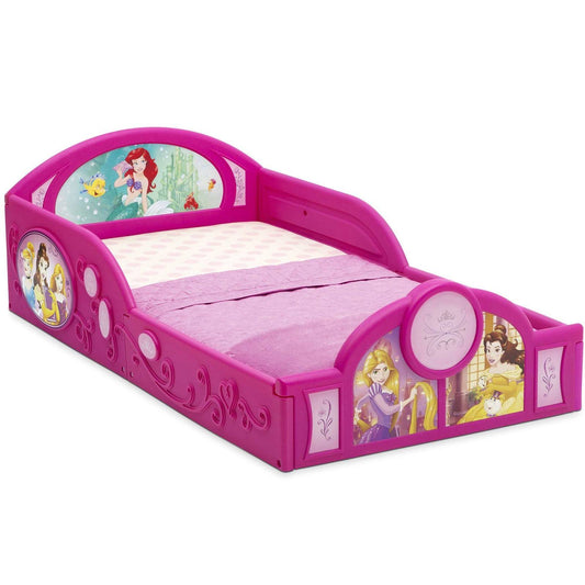 Princess Deluxe Toddler Bed with Attached Guardrails