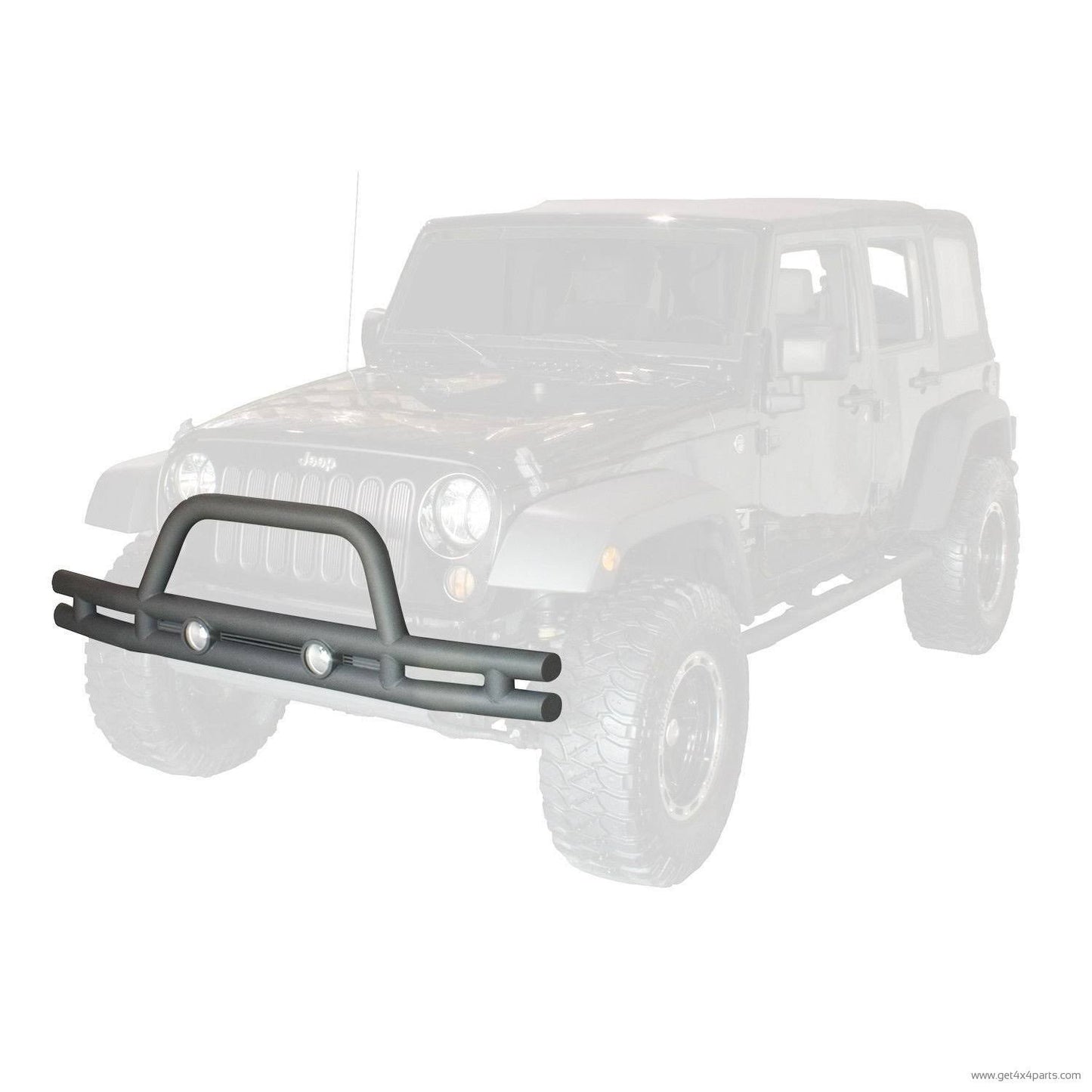 Rugged Ridge 11561.10 Jeep JK Wrangler Front Tube Bumper Textured Black