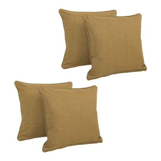 Blazing Needles 18-inch Accent Throw Pillows (Set of 4) - Wheat