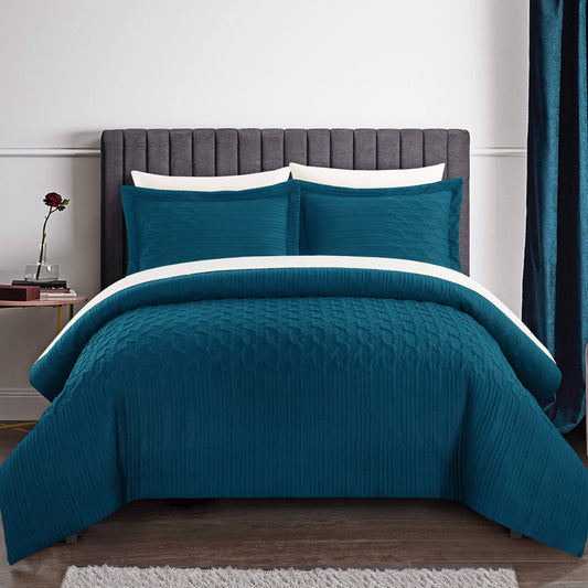 Chic Home Jazmine 3 Piece King Comforter Set - Teal