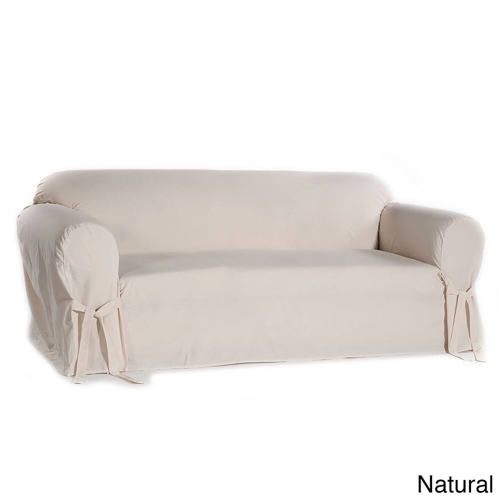 Classic Slipcovers Machine-Washable Cotton Duck Sofa Slipcover Natural