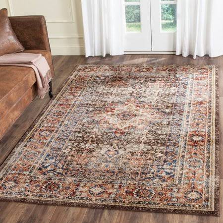 Charlton Home Broomhedge Brown/Rust Area Rug; Rectangle 8 x 10