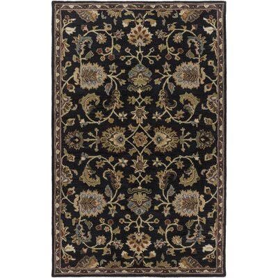 Damaris Oriental Handmade Tufted Wool Navy/Dark Green Area Rug Birch Lane Rug Size  Rectangle 2 x 3