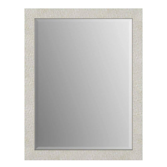 Delta Wall Mount 23 in. x 33 in. Small (S2) Rectangular Framed Flush Mounting Bathroom Mirror in Stone Mosaic with TRUClarity De