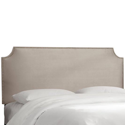 Skyline Notched Nailhead Upholstered Headboard, Size: Queen, Premier