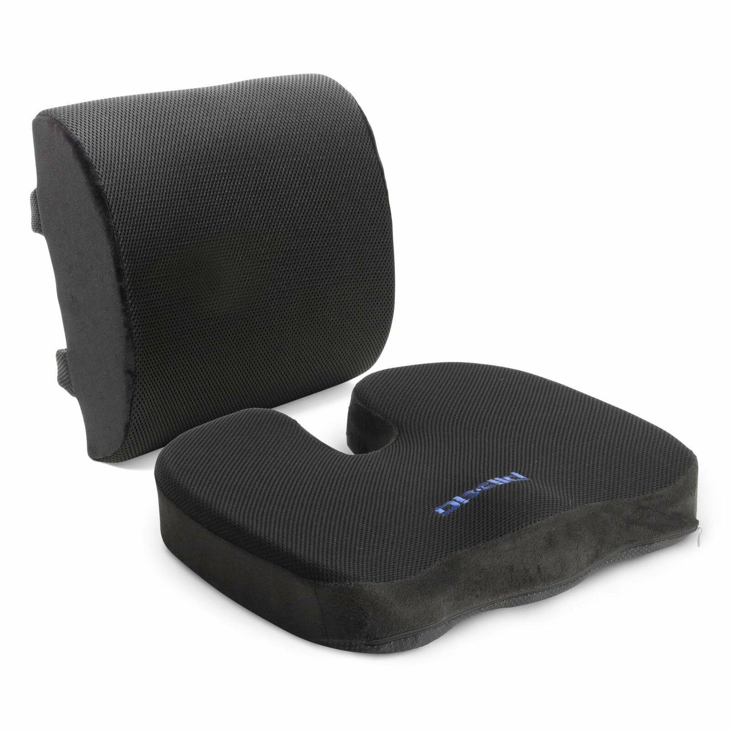 Plixio Memory Foam Seat Cushion and Lumbar Back Support Pillow- Chair Pillow for Sciatica, Coccyx, Back Tailbone Pain Re