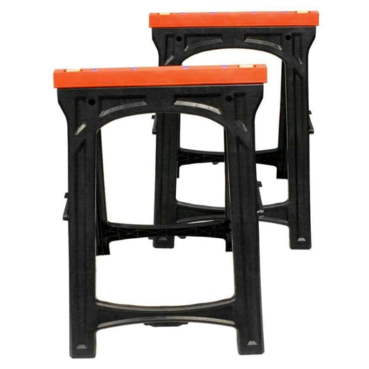 Professional Woodworker Folding Plastic Sawhorse (2-Piece)