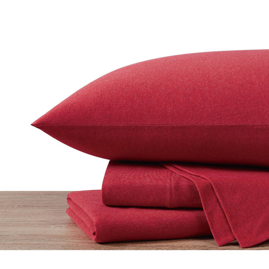 Sean John Cotton Jersey Sheet Set Red Full