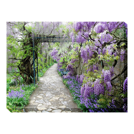 Wisteria Path Outdoor All-Weather Canvas Wall Art