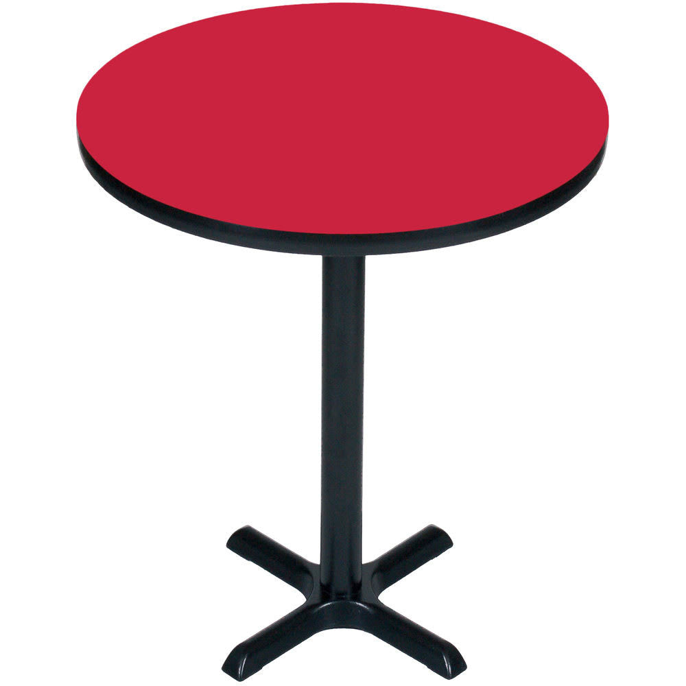 Correll Bar Stool/Standing Height High Pressure Cafe and Breakroom Table - Red - 30