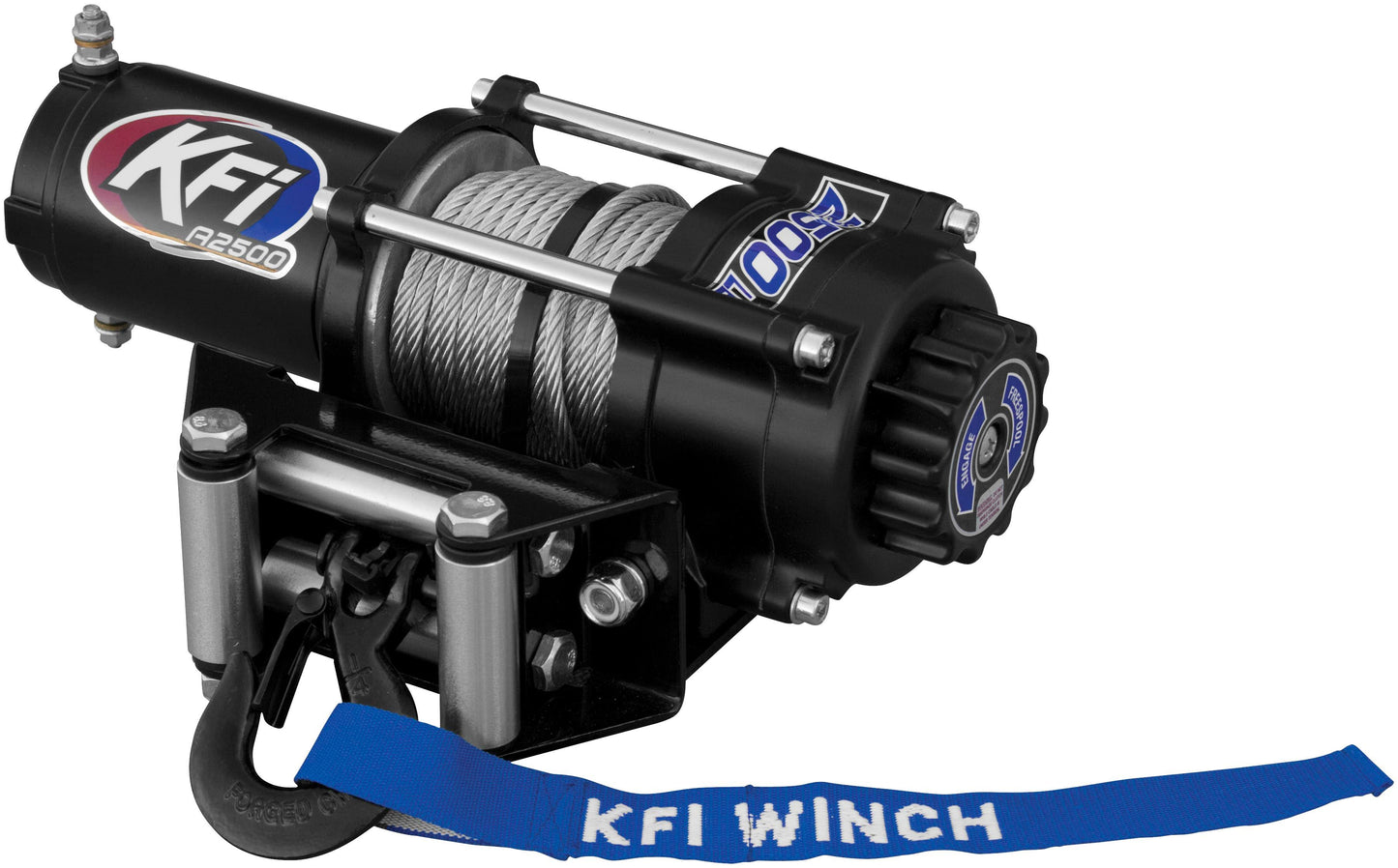 2,500 lbs Winch with Roller Fairlead 50 ft. Steel Cable KFI Products ATV 2500 Winch | KFI Products A2500-R2