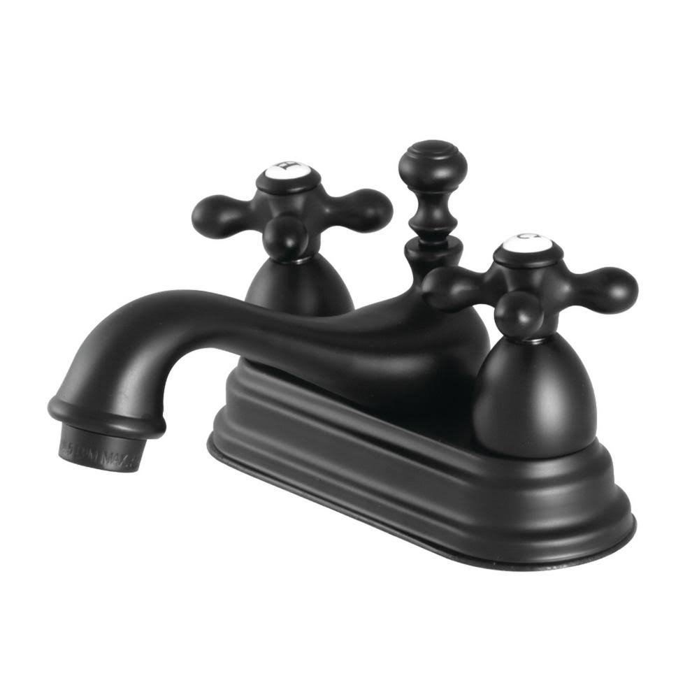 Restoration 4 in. Centerset 2-Handle Bathroom Faucet in Matte Black