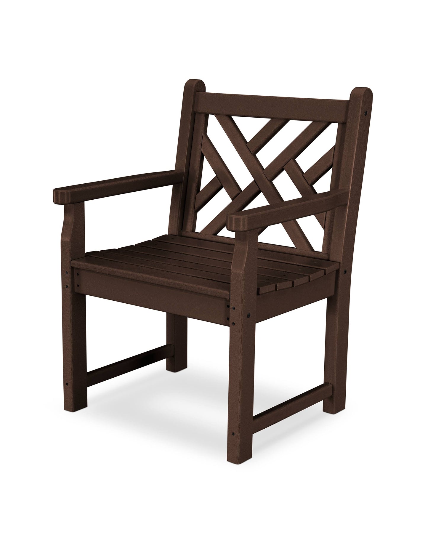 POLYWOOD Chippendale Garden Arm Chair - Mahogany