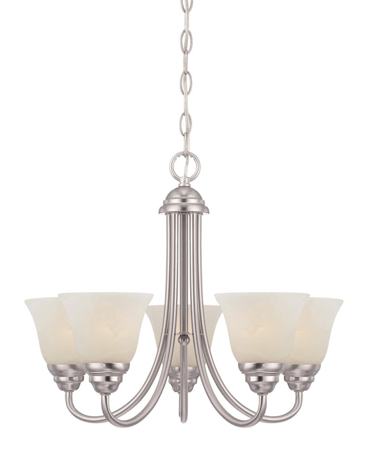 Designers Fountain 85185-SP Kendall 5 Light Chandelier, Satin Platinum