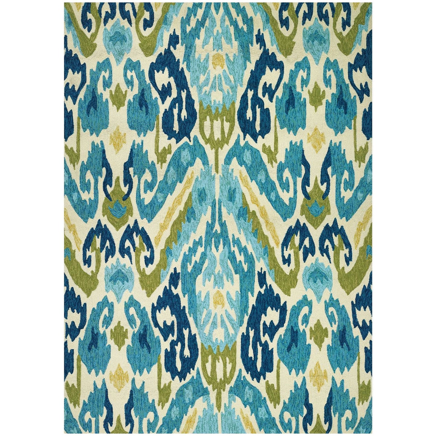 Couristan Covington Delfina/Azure-Lemon 5ft.6in x 8ft. Rug