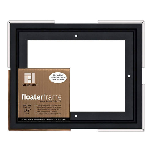 Ampersand Art Supply FBOLD150810B Floater Frame Bold 1.5in Black 8x10