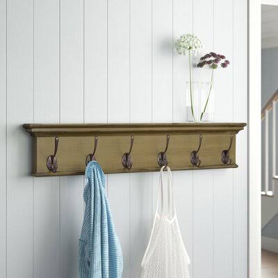 Shipton Wall Mounted Coat Rack Color: Green Black Antique