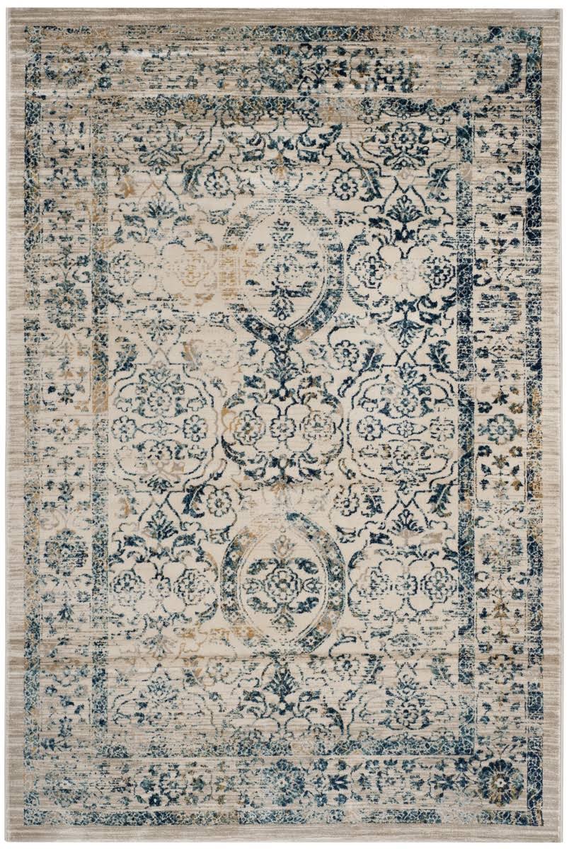 Safavieh EVK513F Evoke Beige / Turquoise Area Rug - 3 x 5