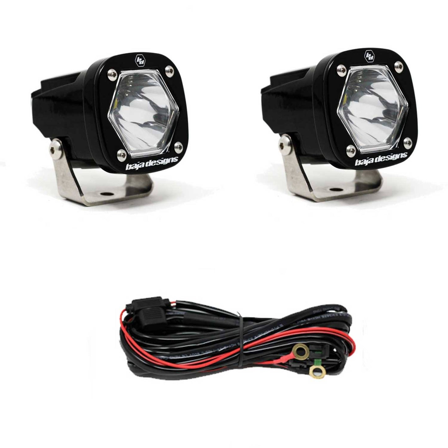 Baja Designs 387801 - S1 Spot LED Light w/ Mounting Bracket Pair