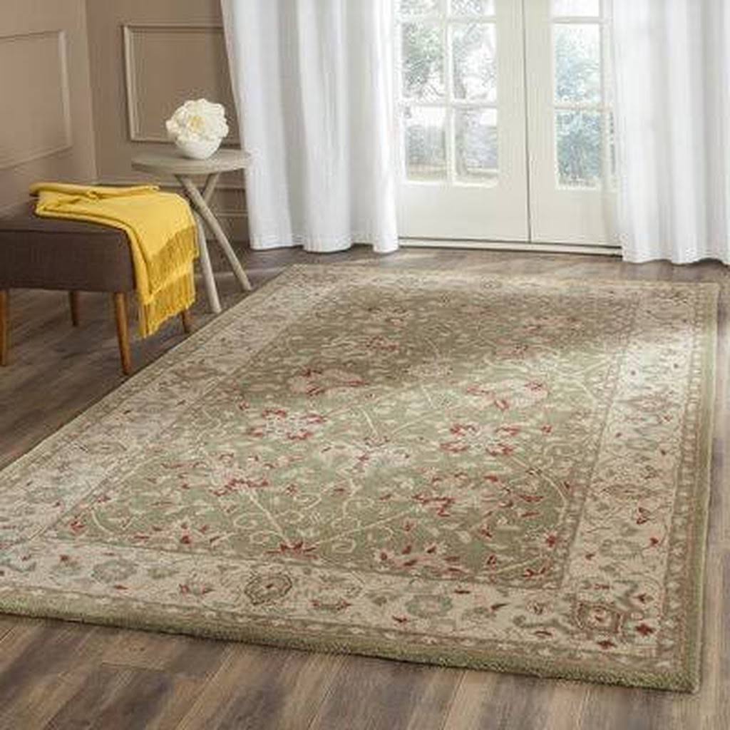 Dunbar Handmade Tufted Wool Sage Area Rug Charlton Home Rug Size  Rectangle 4 x 6