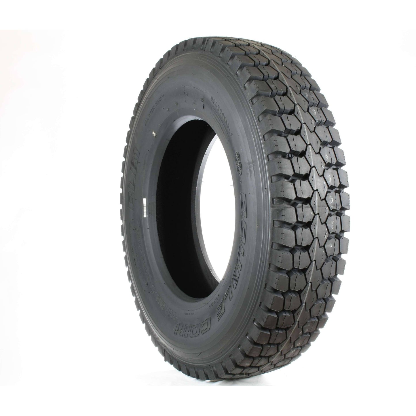 Double Coin RLB1 Open Shoulder Drive-Position Commercial Radial Truck Tire - 225/70R19.5 12