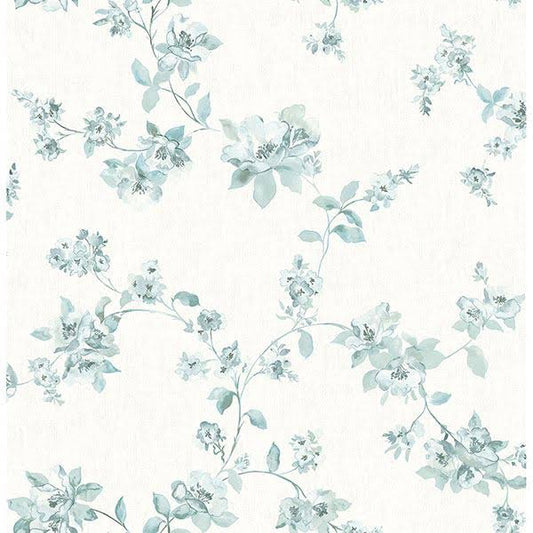 Chesapeake 3115-24480 Cyrus Floral Wallpaper, Teal