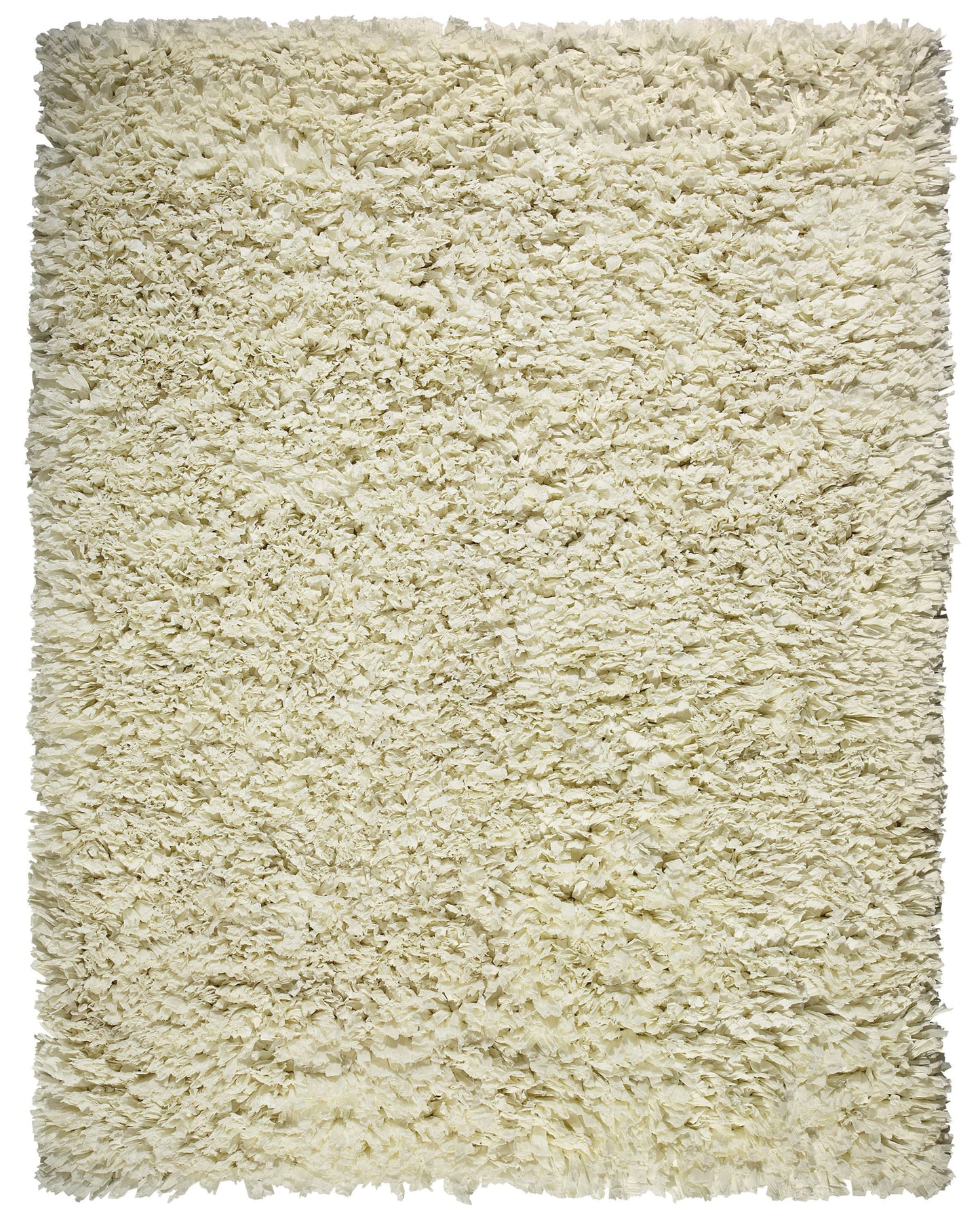 Anji Mountain 8 x 10 Creme Paper Shag Rug